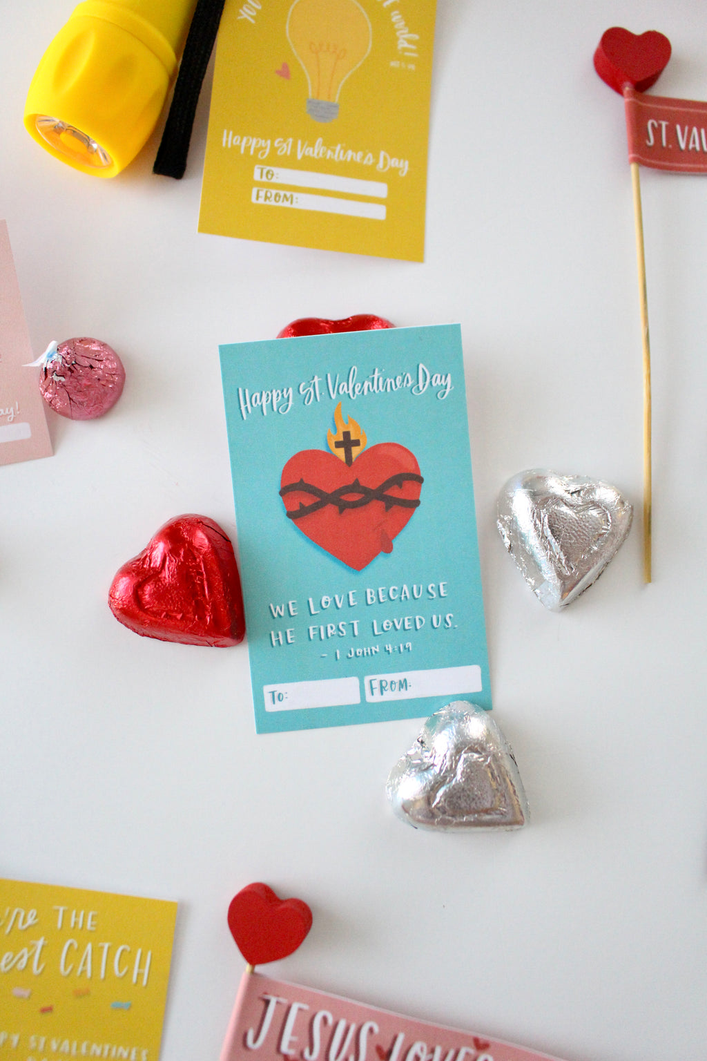 St. Valentine Party Printable Kit, Exchange Cards
