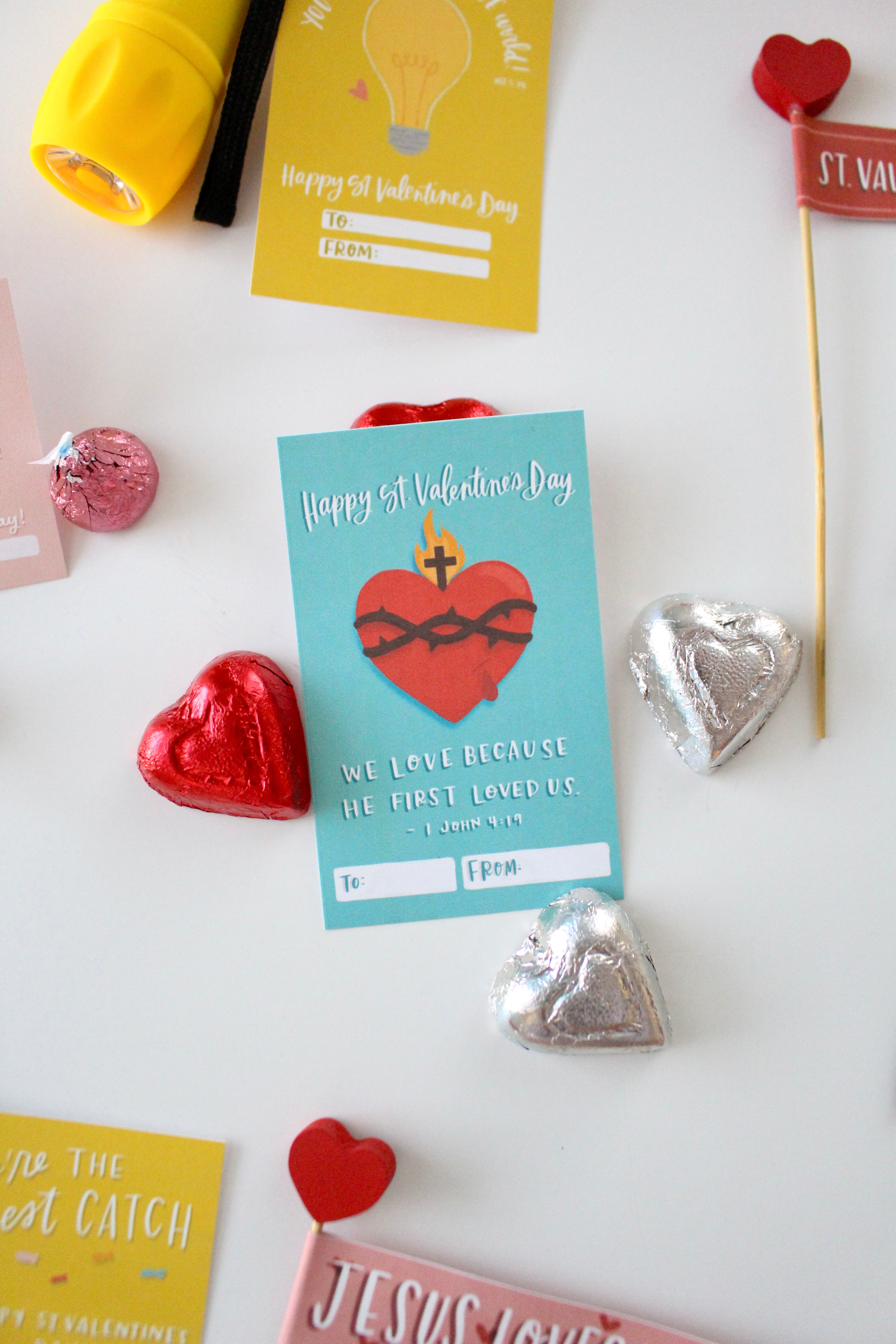 St. Valentine Party Printable Kit, Exchange Cards