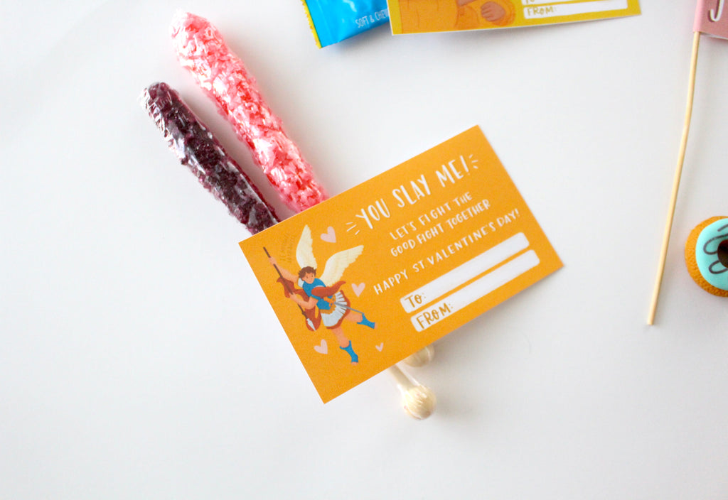 St. Valentine Party Printable Kit, Exchange Cards