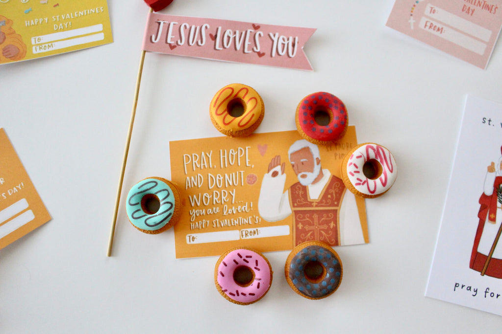 St. Valentine Party Printable Kit, Exchange Cards