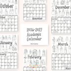 Printable Academic Year Liturgical Calendar