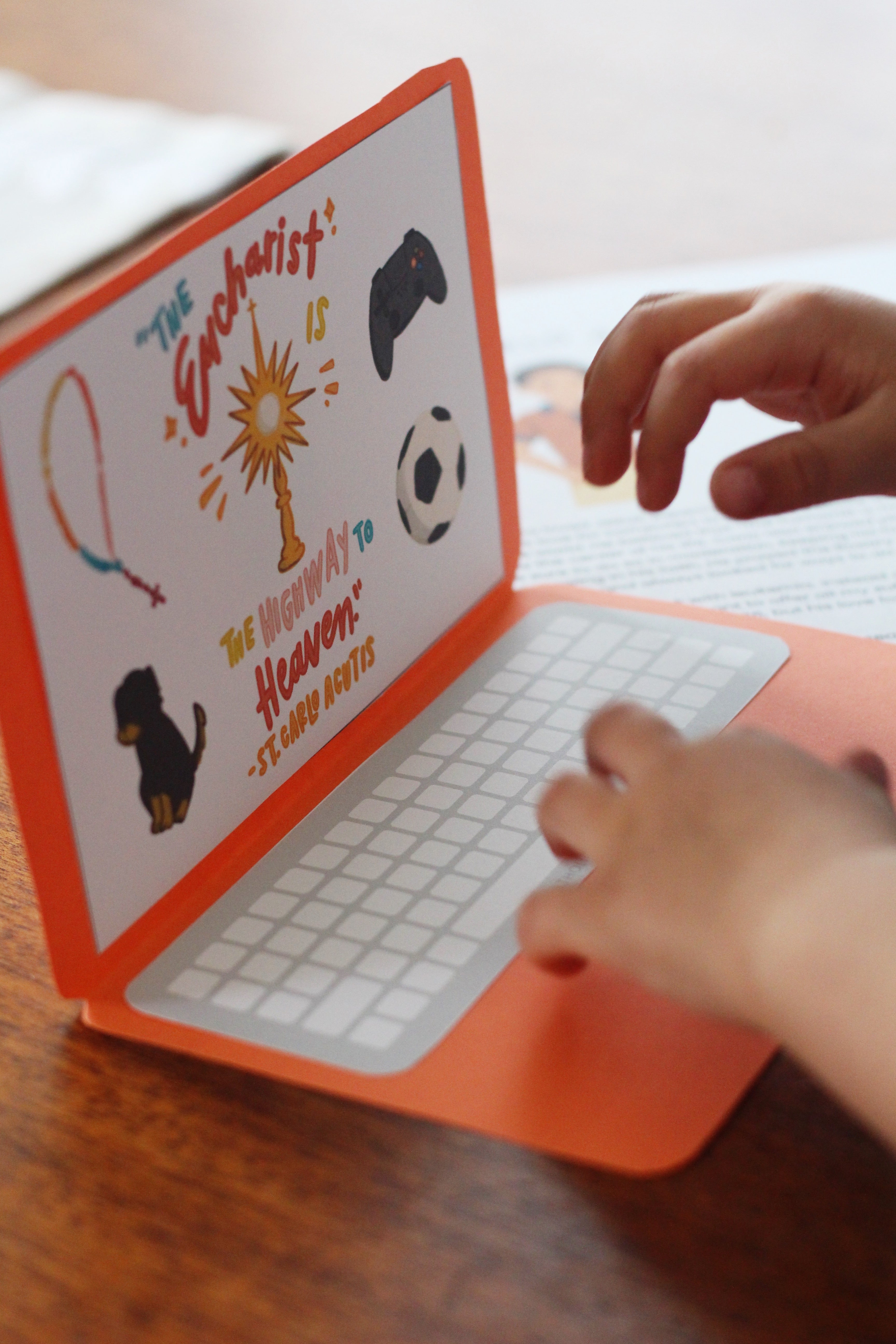 St. Carlo Acutis Activity Bundle: Coloring Page & Laptop Craft