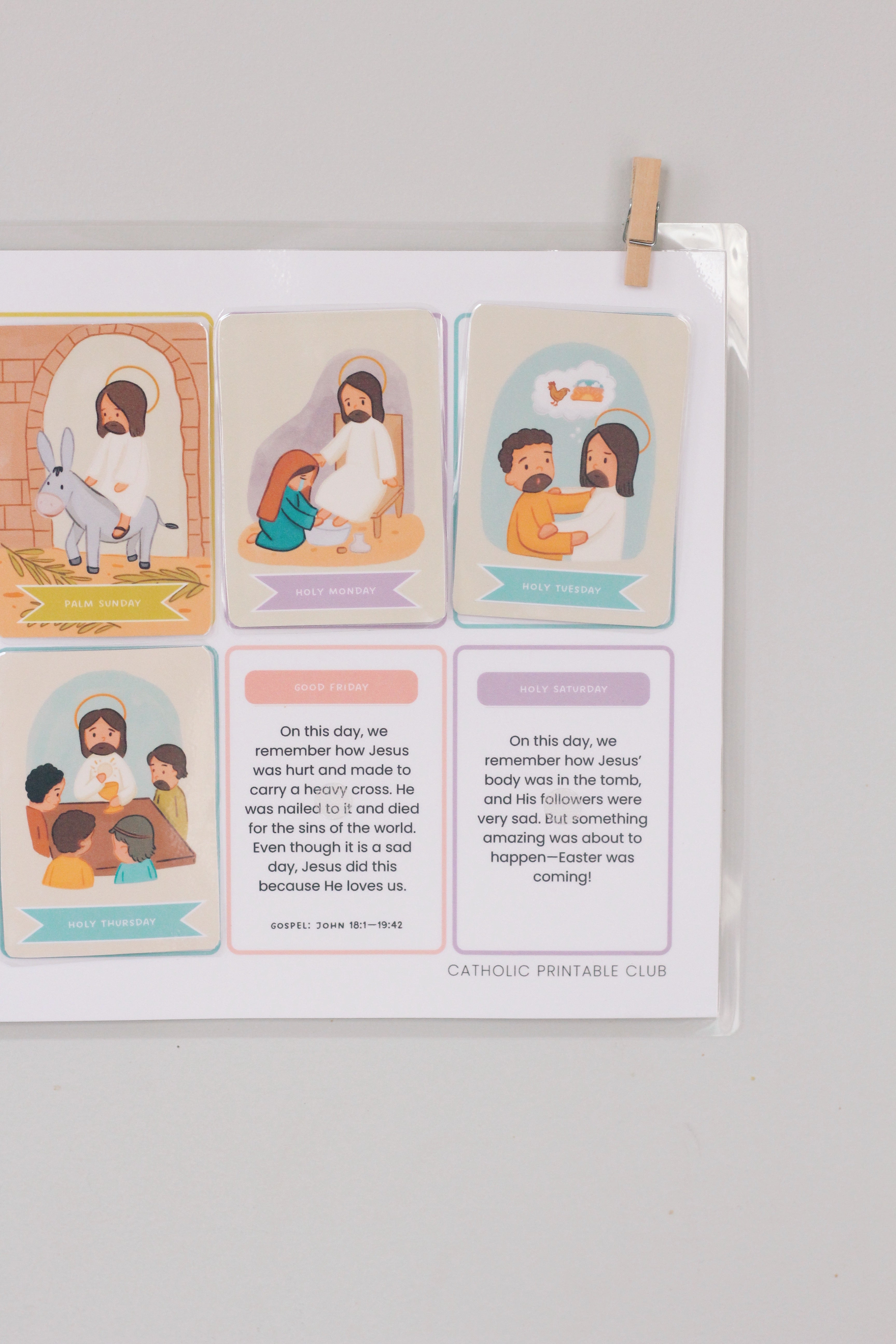 Holy Week Bundle: Sequencing Cards and Palm Sunday Banner