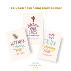 Catholic Coloring Book Bundle | Holy Week, Stations of the Cross & Easter Printables