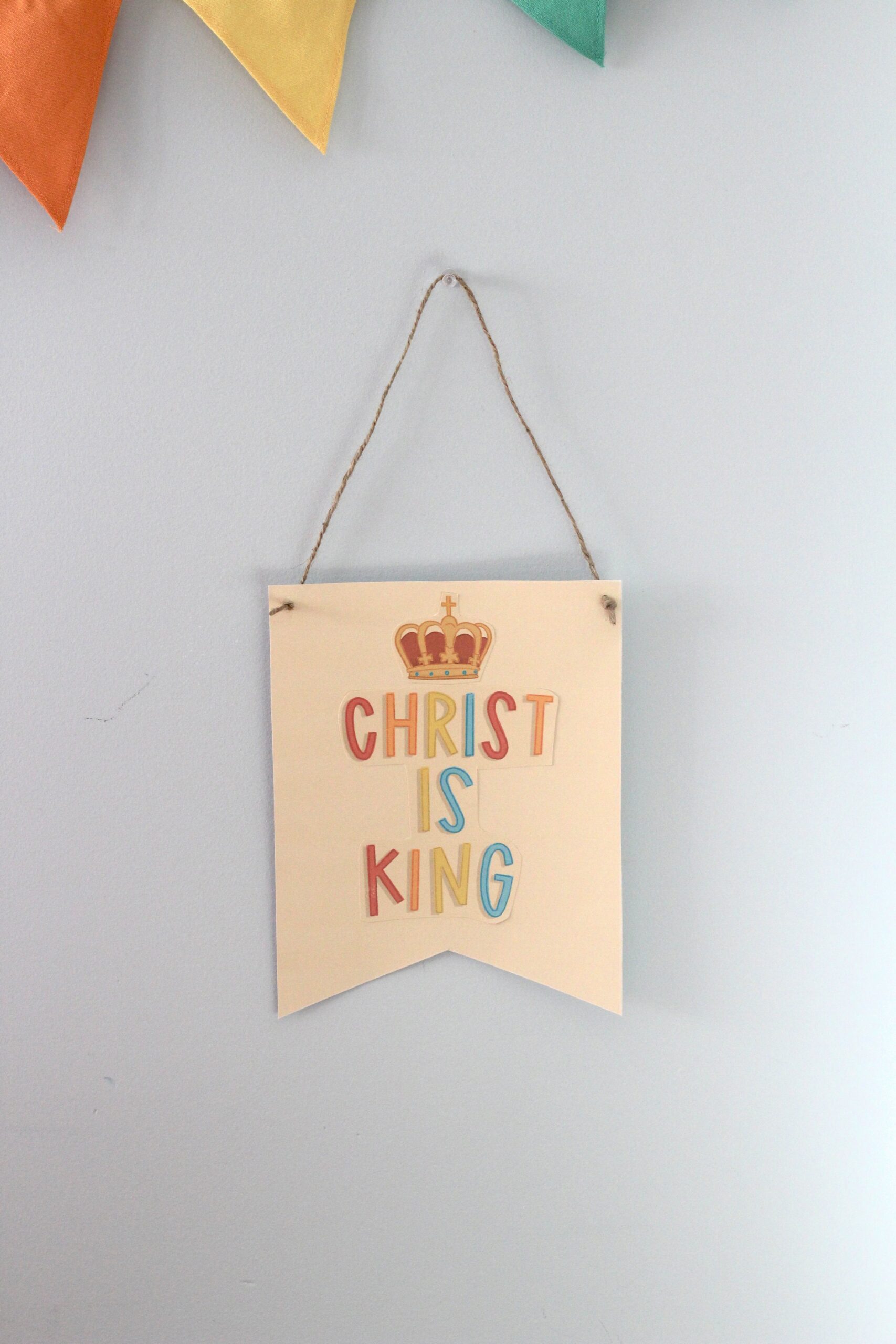 Christ the King Activity Bundle: Coloring Page & Banner Craft