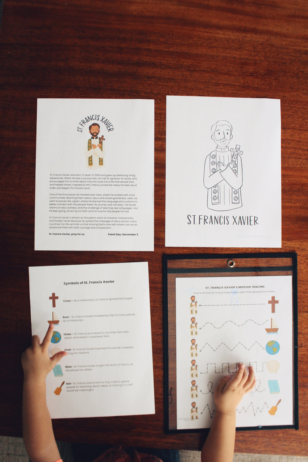 St. Francis Xavier Activity Bundle: Coloring Page & Tracing Activity