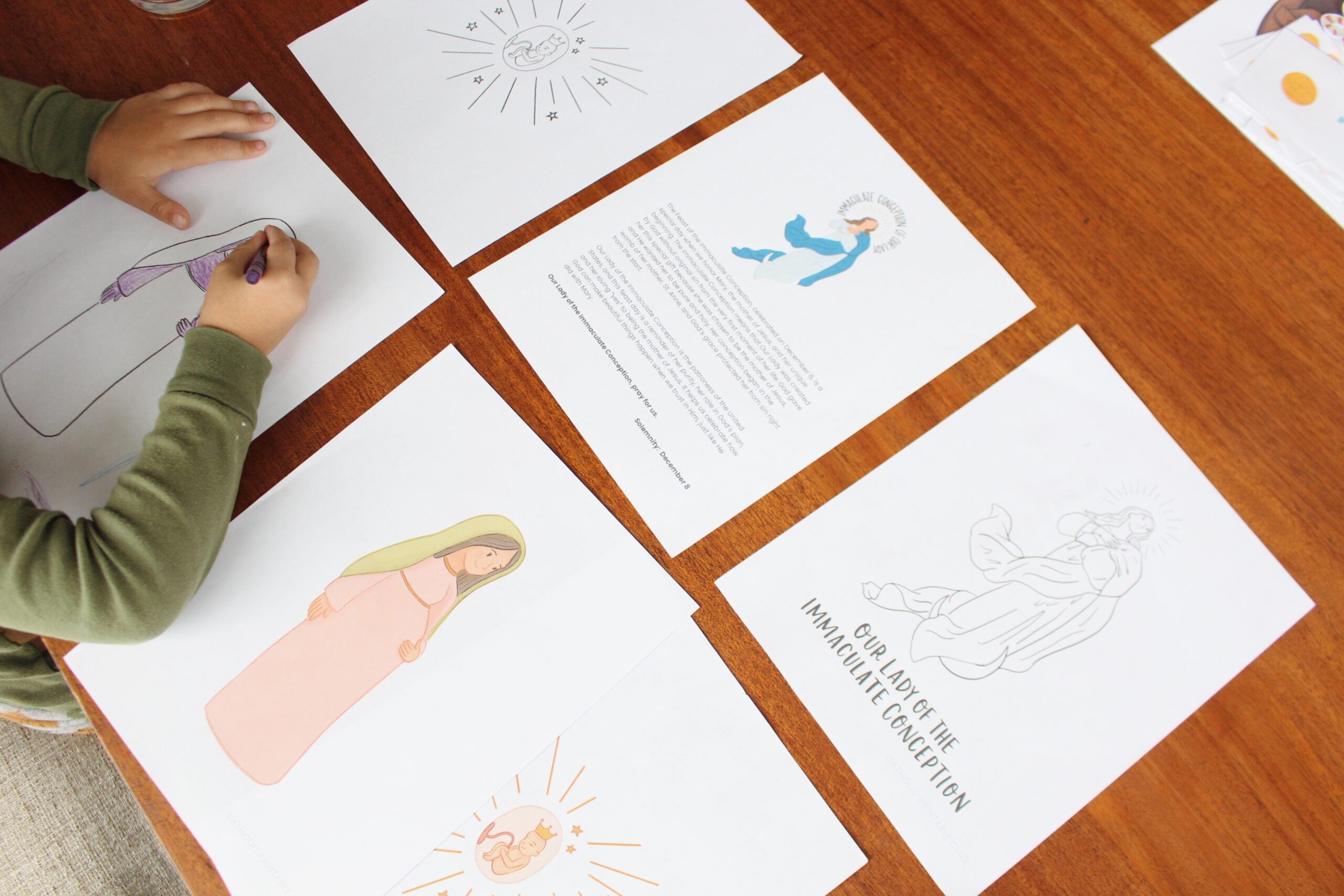 Immaculate Conception Activity Bundle: Coloring Page & Peek-a-Boo Craft