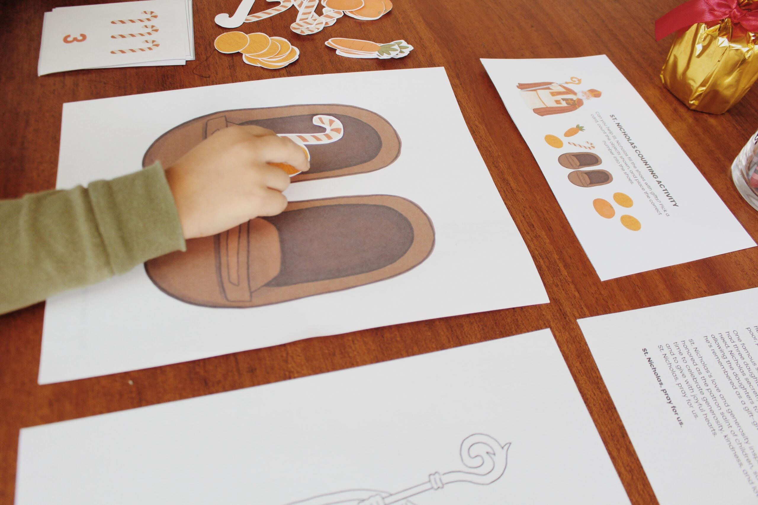 St. Nicholas Activity Bundle: Coloring Page & Counting Activity