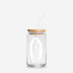 Our Lady of Guadalupe Glass Can Cup | Catholic Iced Coffee Glass