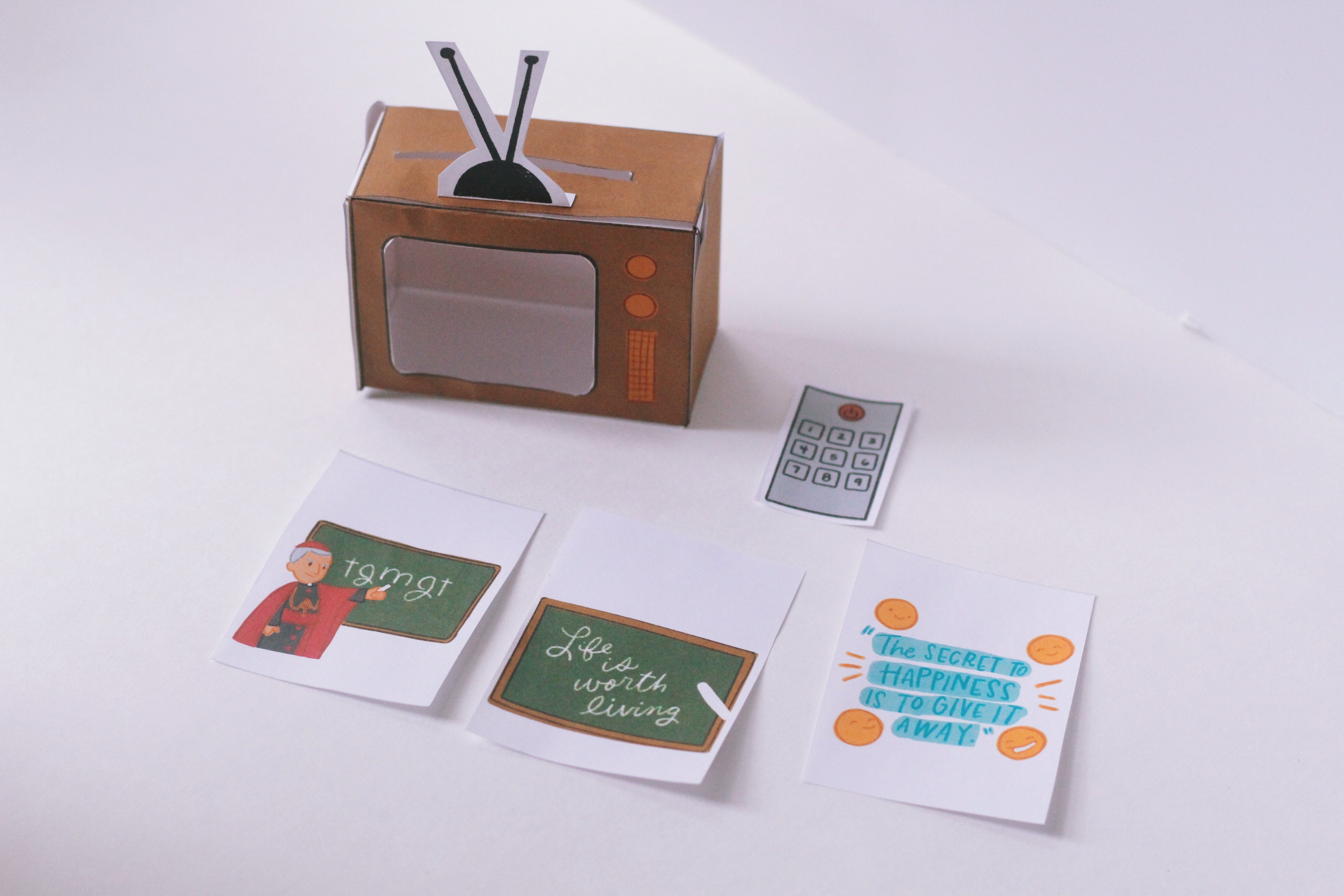 Bl. Fulton Sheen Activity Bundle: Coloring Page & TV Box Craft