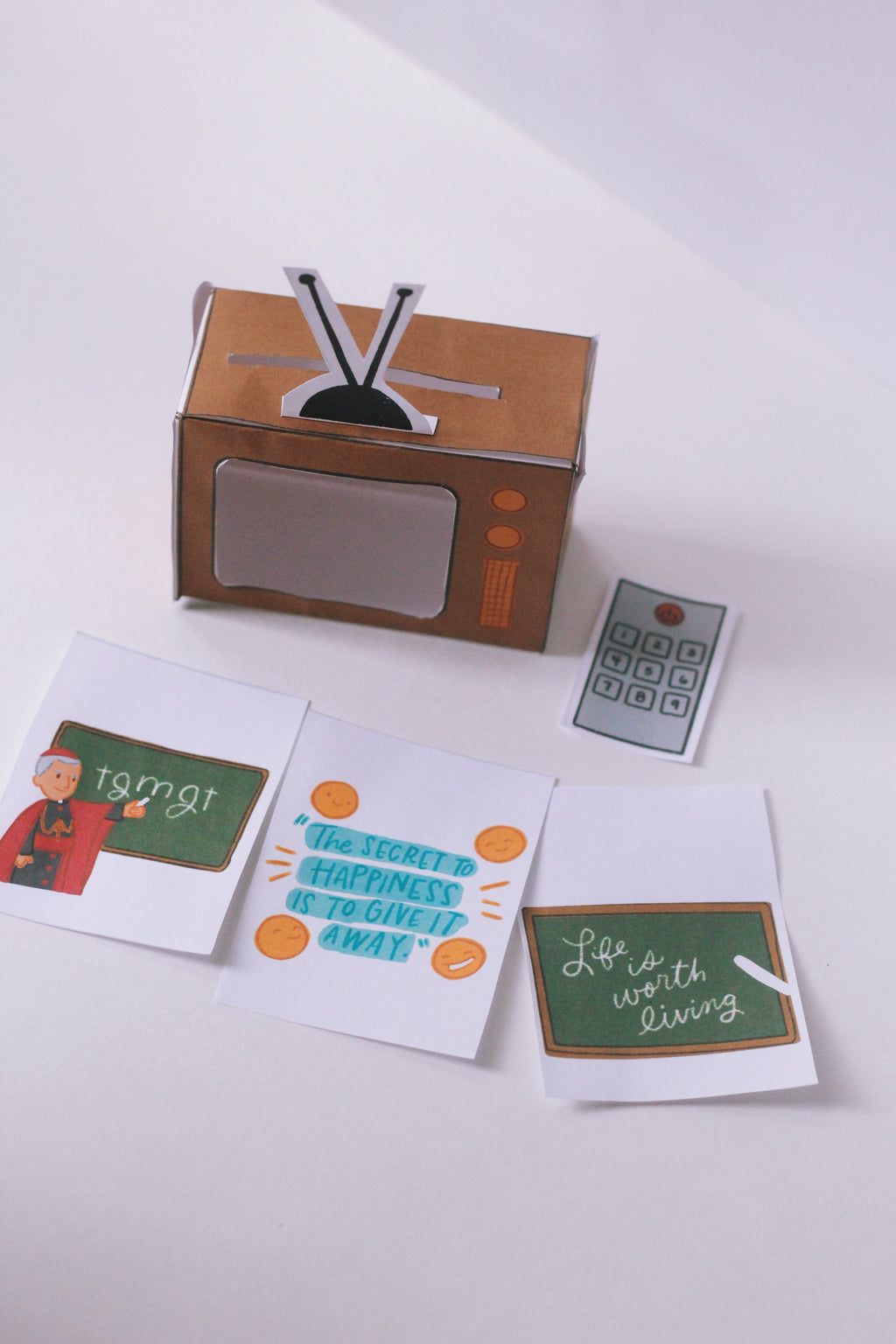 Bl. Fulton Sheen Activity Bundle: Coloring Page & TV Box Craft