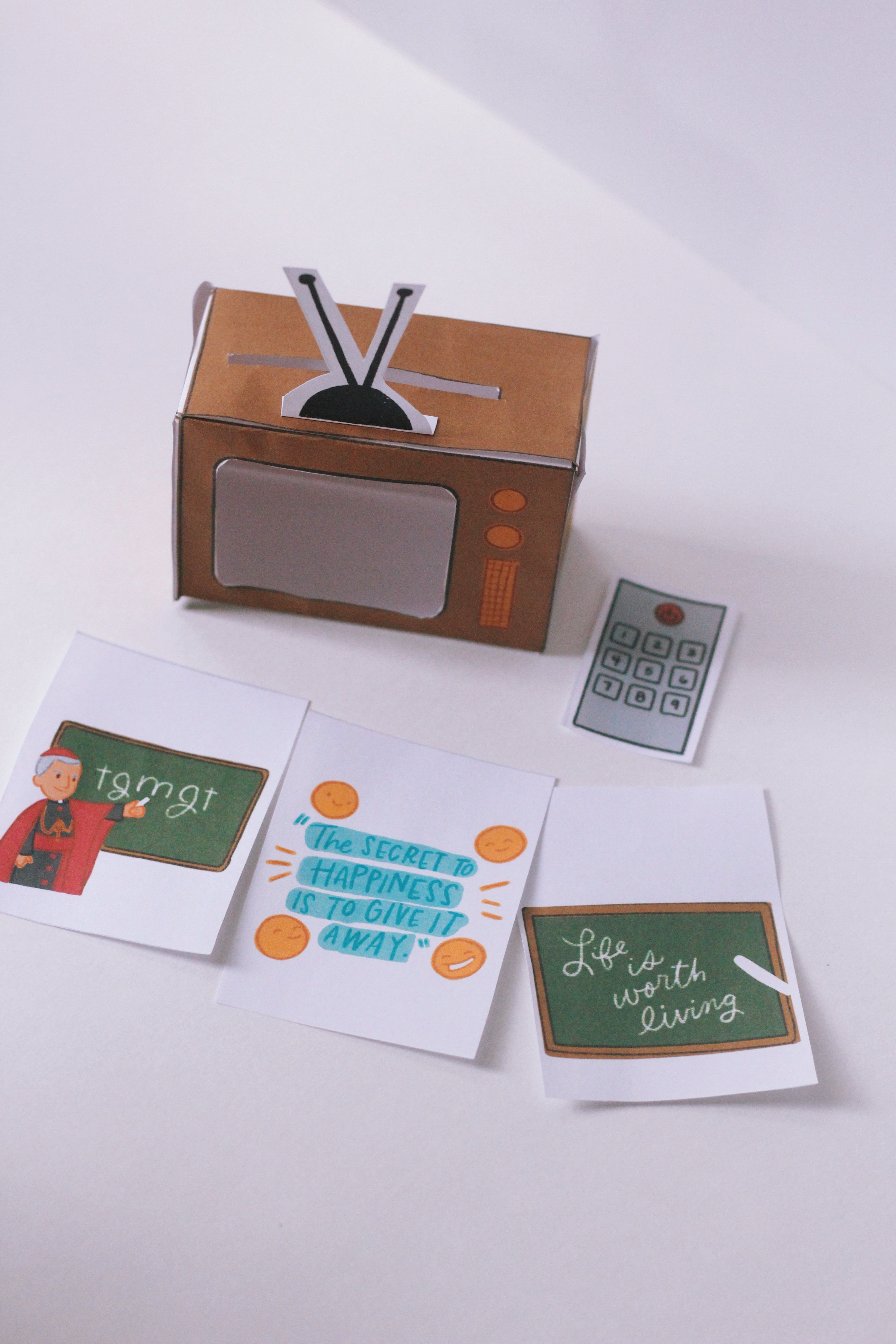 Bl. Fulton Sheen Activity Bundle: Coloring Page & TV Box Craft