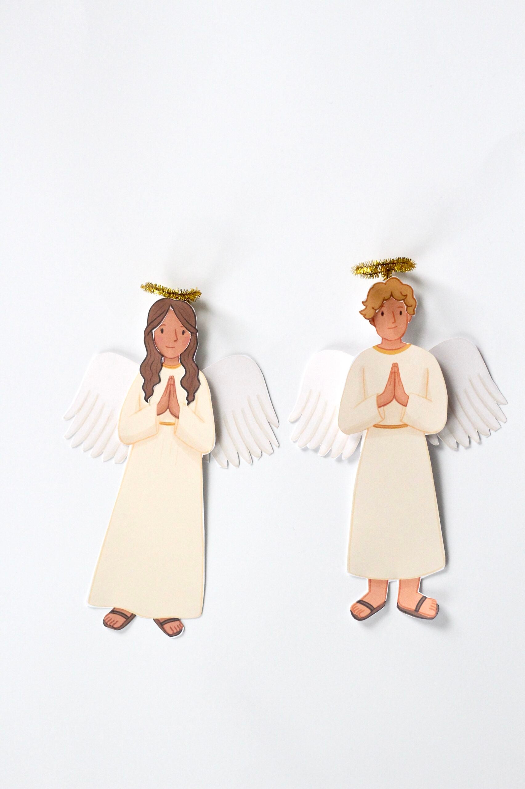 Guardian Angels Activity Bundle: Coloring Page & Paper Angel Craft