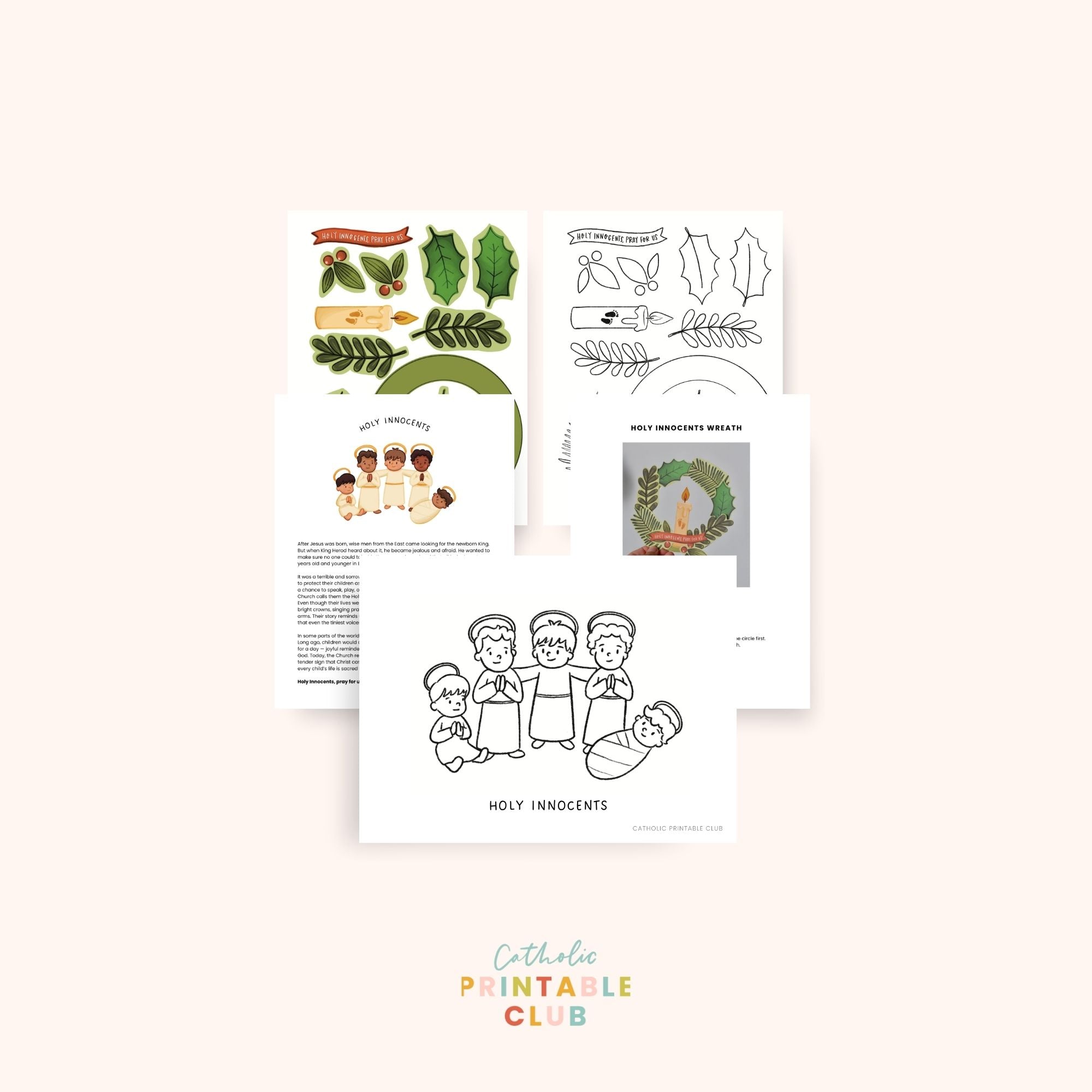 December Printable Pack (Vol. 2) | Catholic Coloring Pages and Crafts
