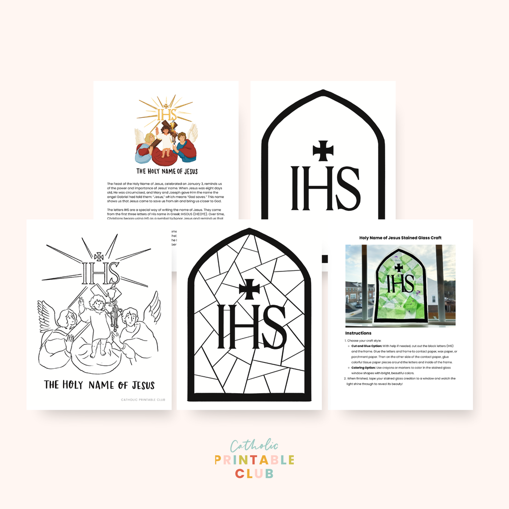 January Printable Pack | Catholic Coloring Pages and Crafts