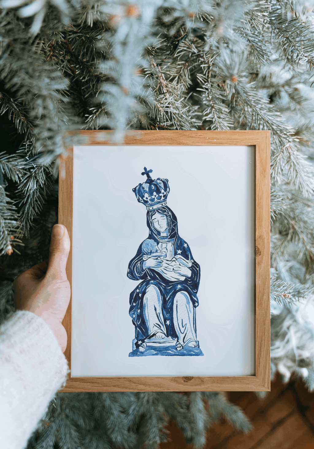 Our Lady of La Leche Gouache Printable Art