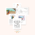 Our Lady of Perpetual Help Activity Bundle: Coloring Page & Jesus Running to Mary Pull Tab Craft
