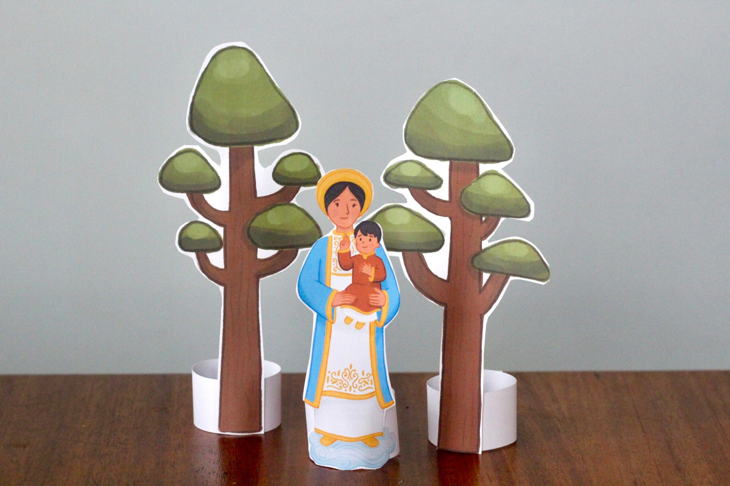 Our Lady of La Vang Activity Bundle: Coloring Page & Forest Craft