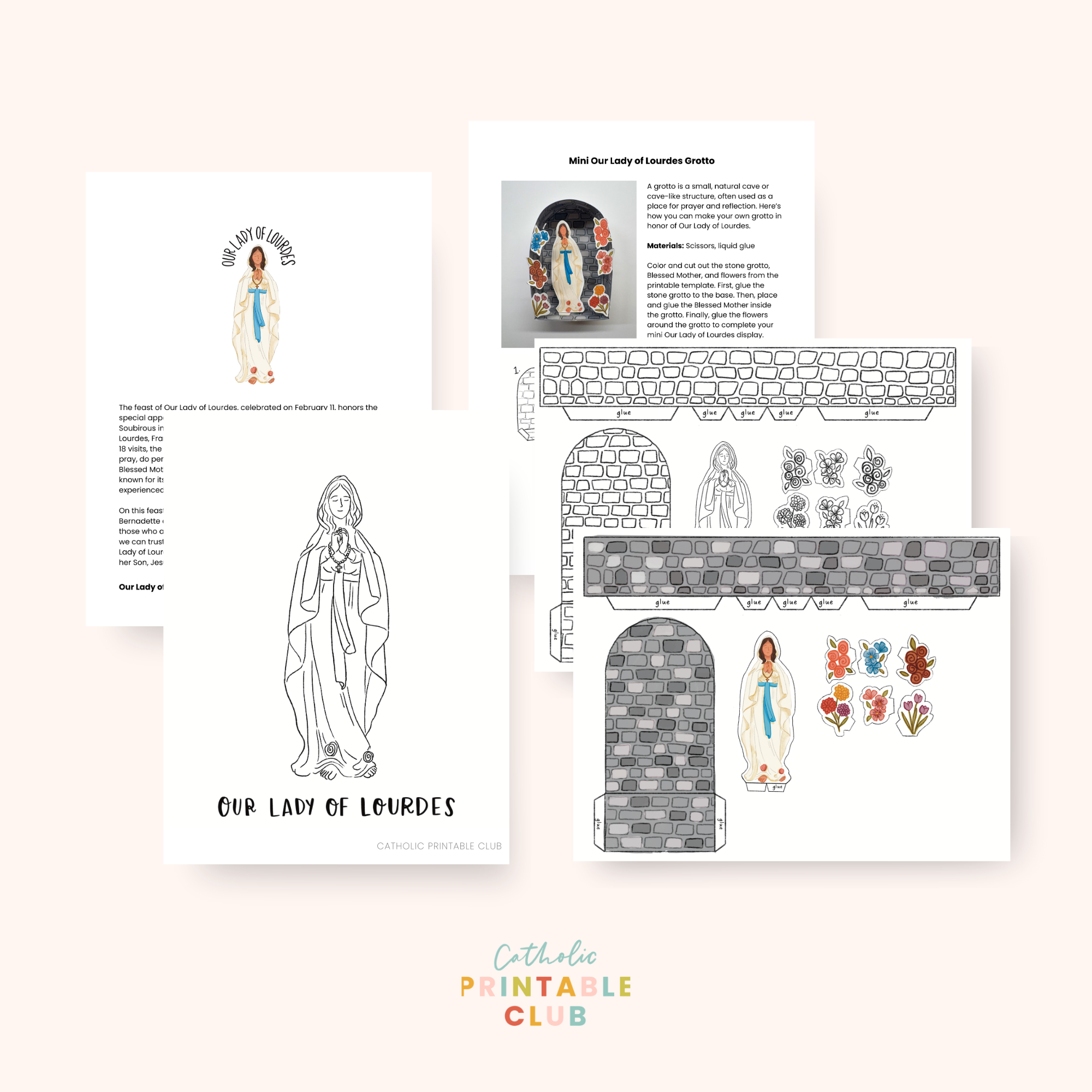 February Printable Pack | Catholic Coloring Pages and Crafts