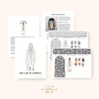Our Lady of Lourdes Activity Bundle: Coloring Page & Mini Printable Grotto
