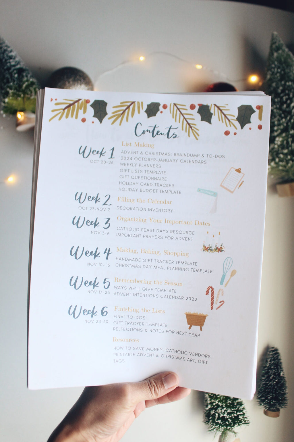 Pre-Advent Planner, Catholic Holiday Printable Planner (Group License)