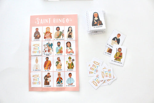 All Saints Day Activity Bundle: Coloring Page & Saint Bingo Craft