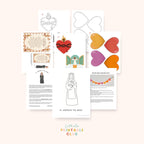 St. Gertrude the Great Activity Bundle: Coloring Page & Heart Garland Craft