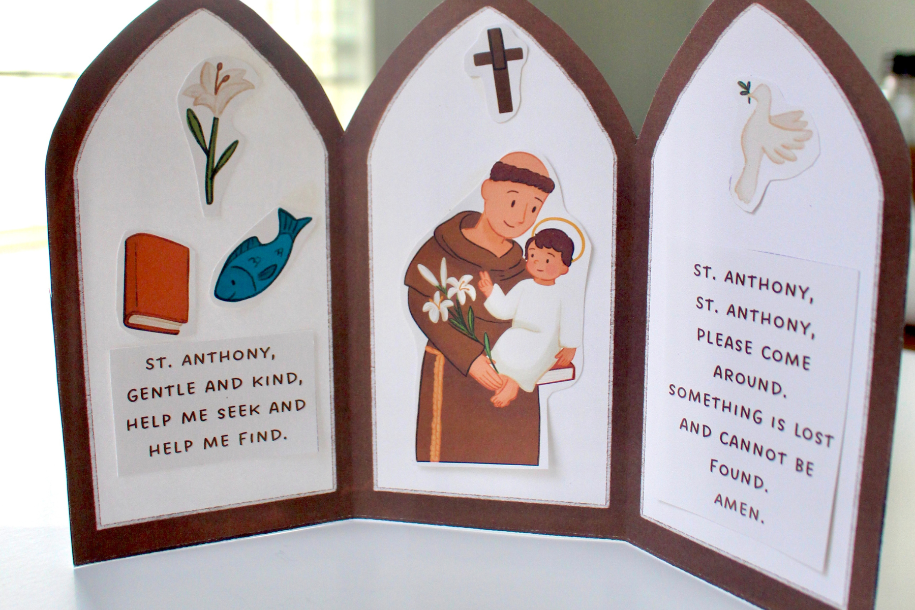 St. Anthony Activity Bundle: Coloring Page & Triptych Craft
