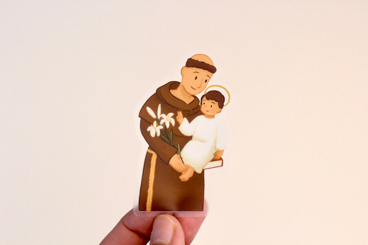 St. Anthony of Padua Vinyl Sticker – Catholic Printable Club