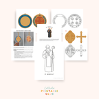 St. Benedict Activity Bundle: Coloring Page & St. Benedict Medal Craft