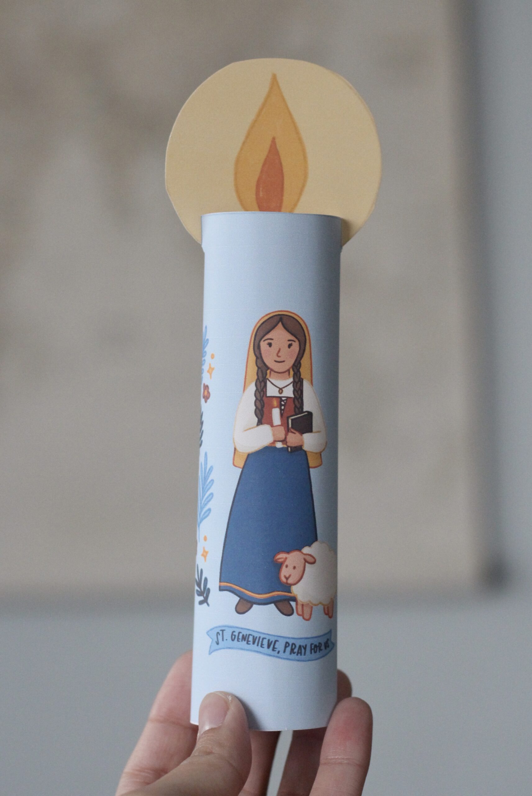 St. Genevieve Activity Bundle: Coloring Page & Candle Craft