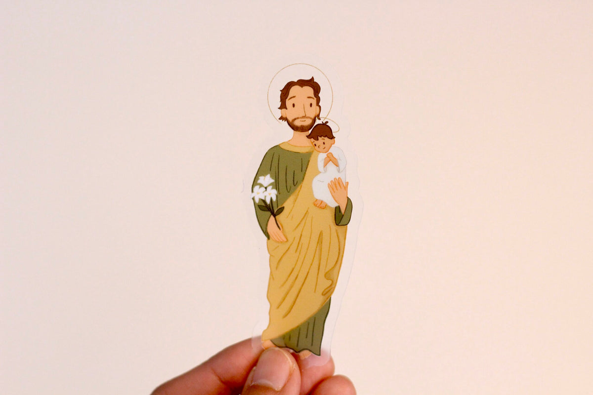 St. Joseph Vinyl Sticker – Catholic Printable Club