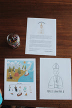 St. John Paul II Activity Bundle: Coloring Page & iSpy Game
