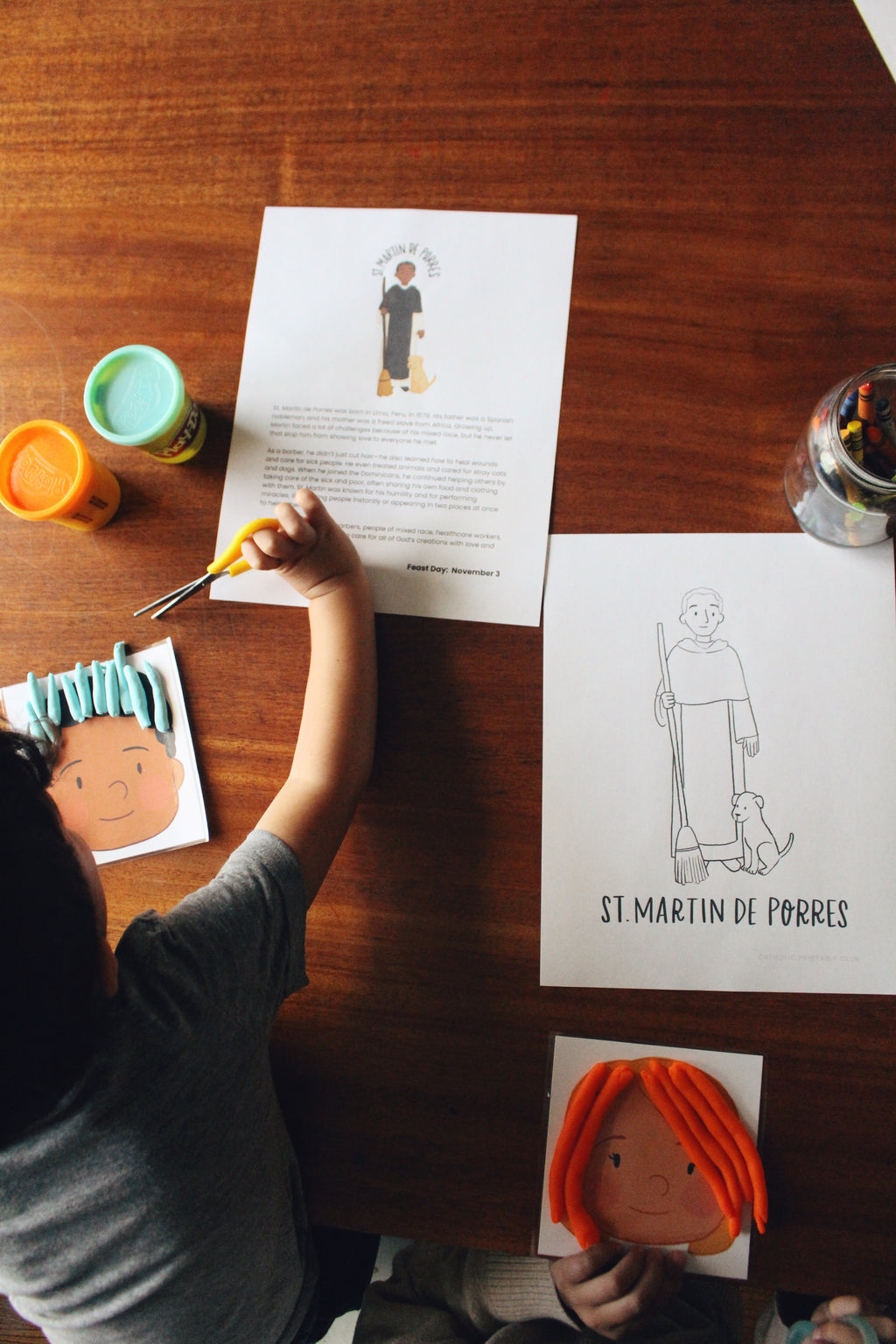 St. Martin de Porres Activity Bundle: Coloring Page & Haircut Sensory Activity