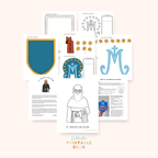 St. Maximilian Kolbe Activity Bundle: Coloring Page & Marian Shield Craft