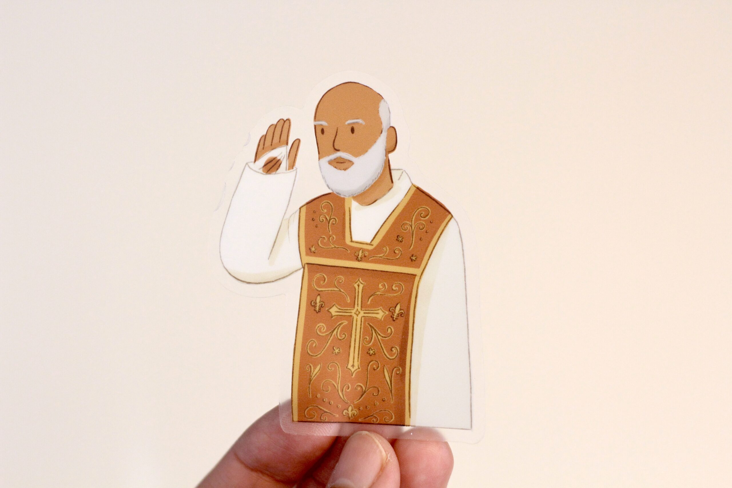 St. Padre Pio Vinyl Sticker