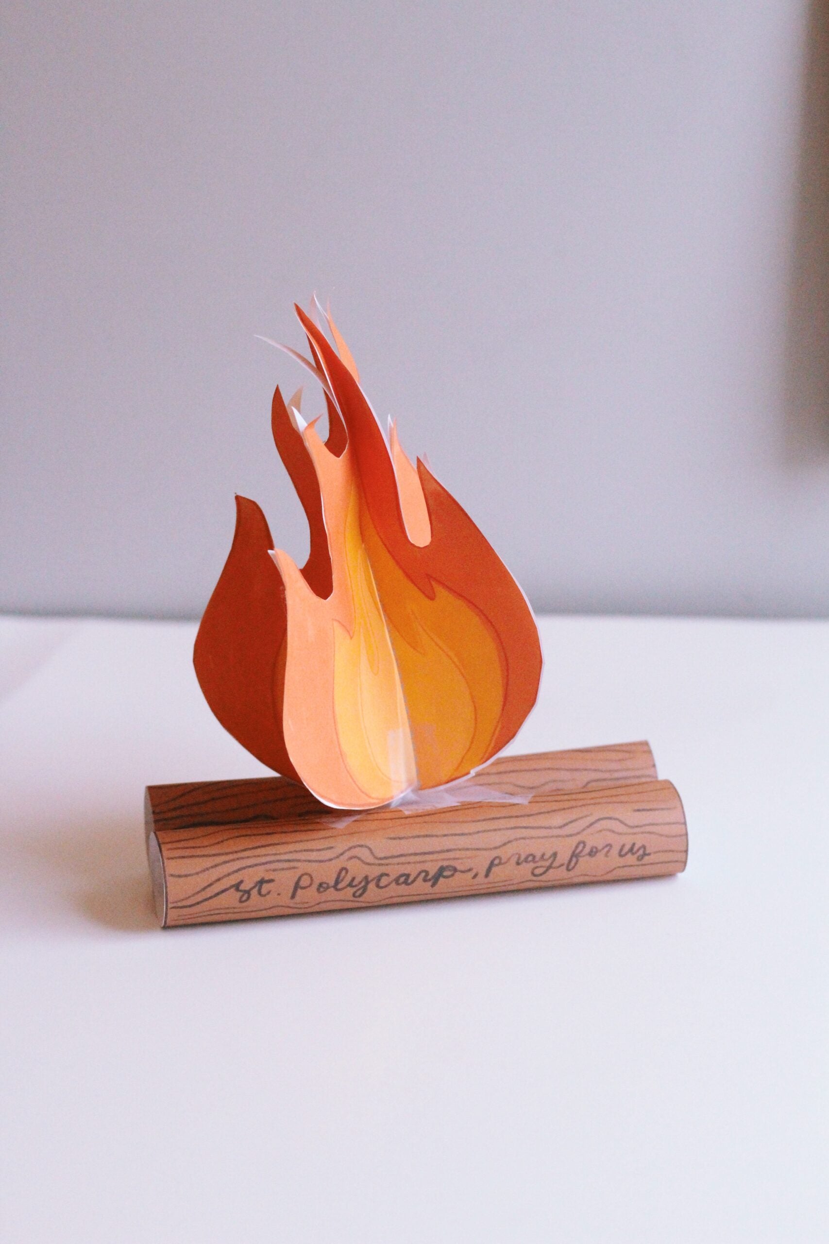 St. Polycarp Activity Bundle: Coloring Page & 3D Flame Craft