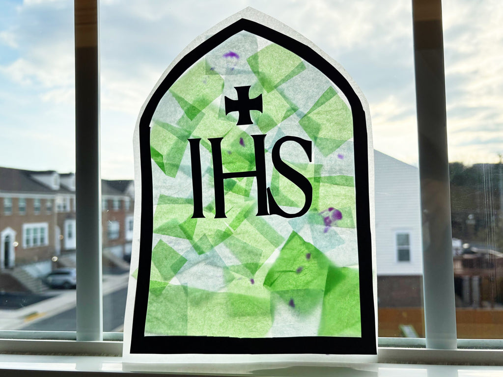 Holy Name of Jesus Activity Bundle: Coloring Page & Stained Glass Window Craft