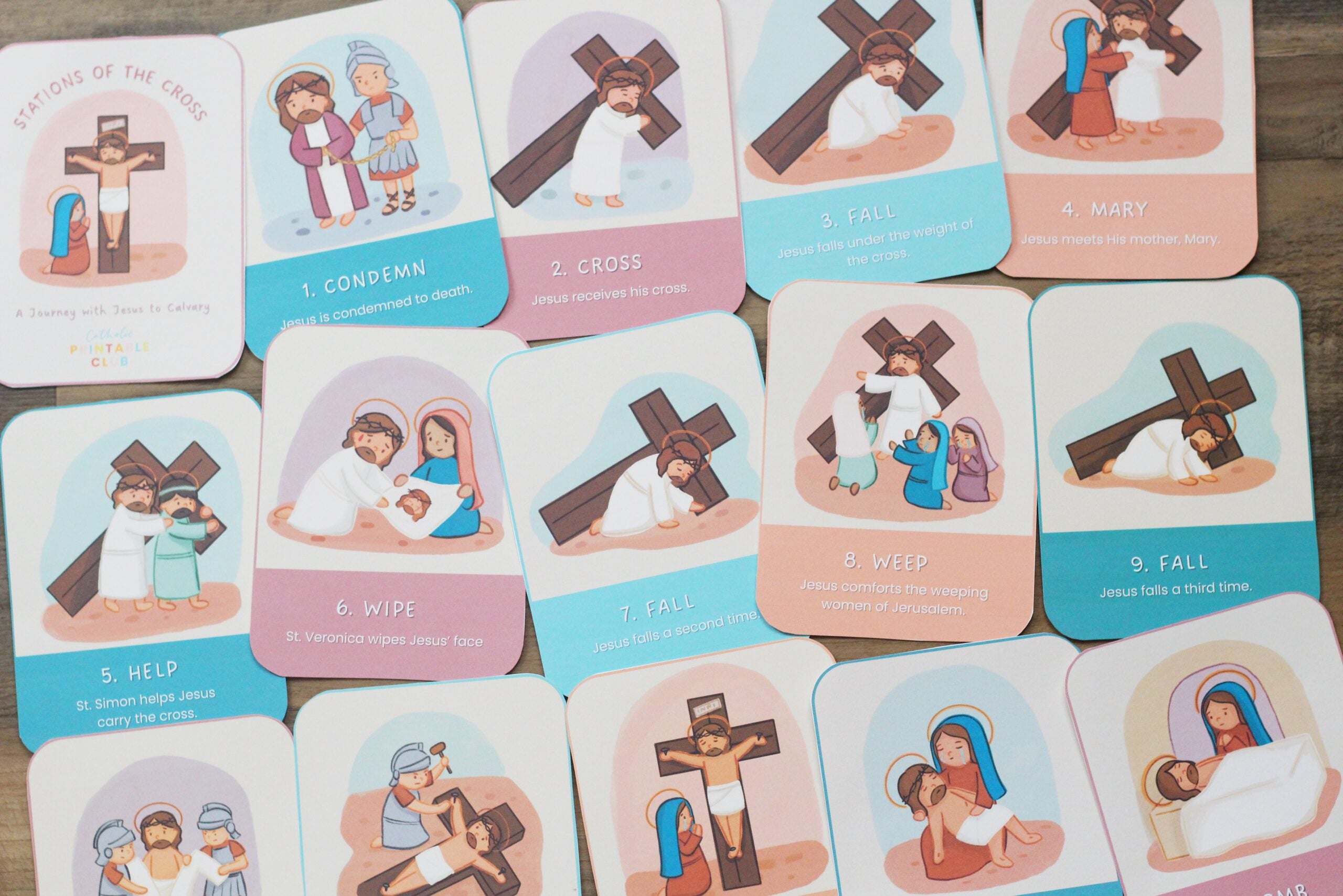 Stations of the Cross Bundle: Reflection & Sequencing Cards (PARISH LICENSE)