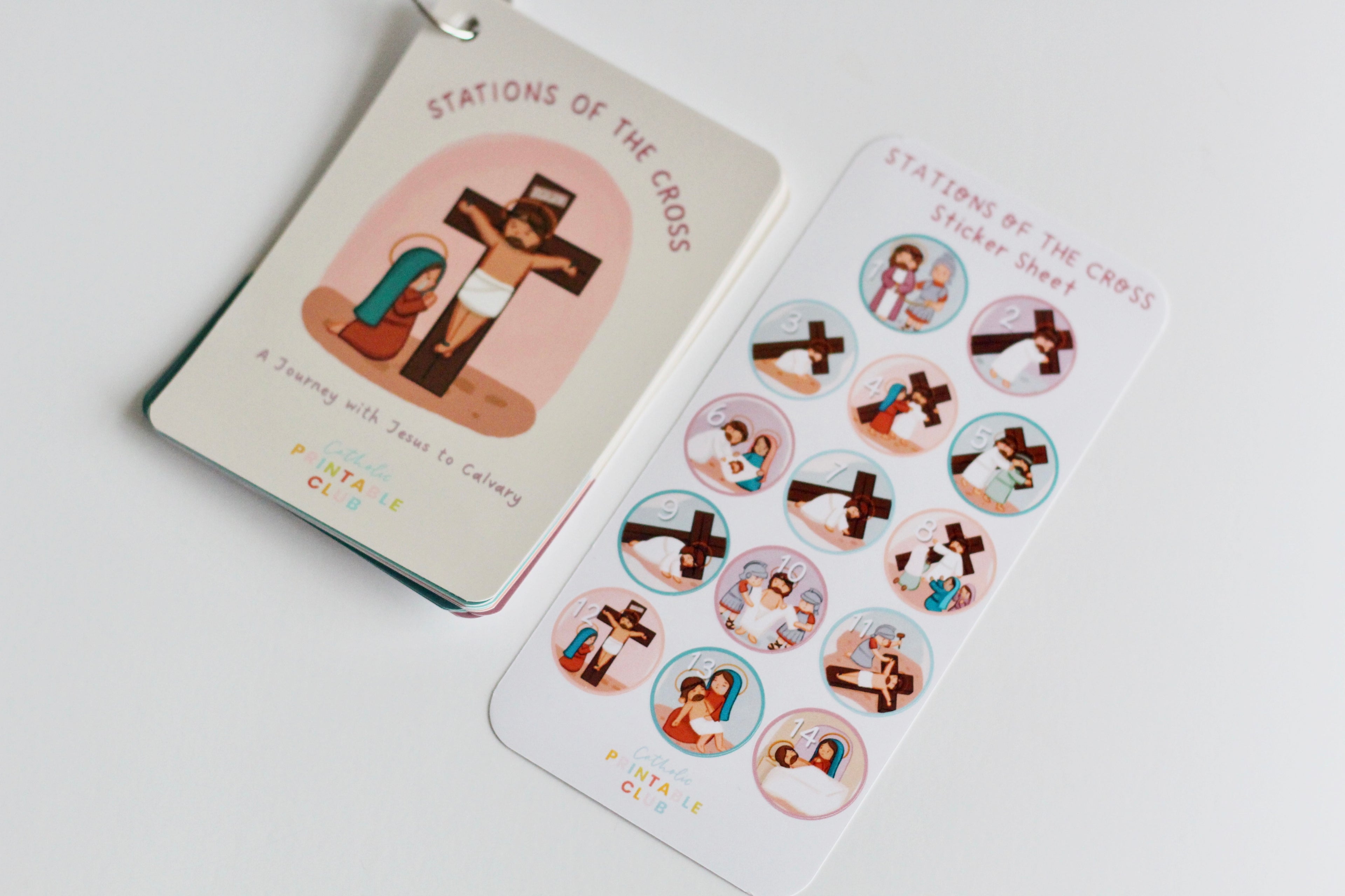 Stations of the Cross Flashcards & Sticker Set
