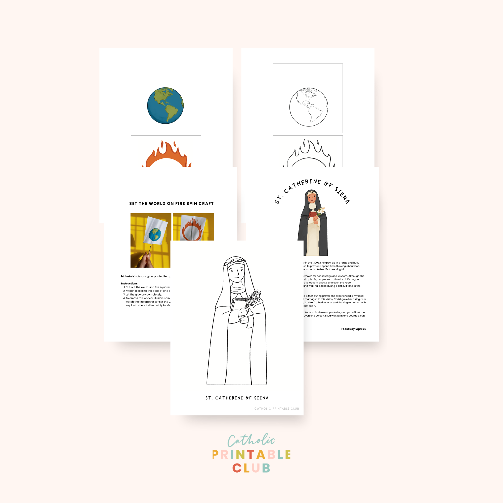 April Printable Pack (Vol. 2) | Catholic Coloring Pages and Crafts