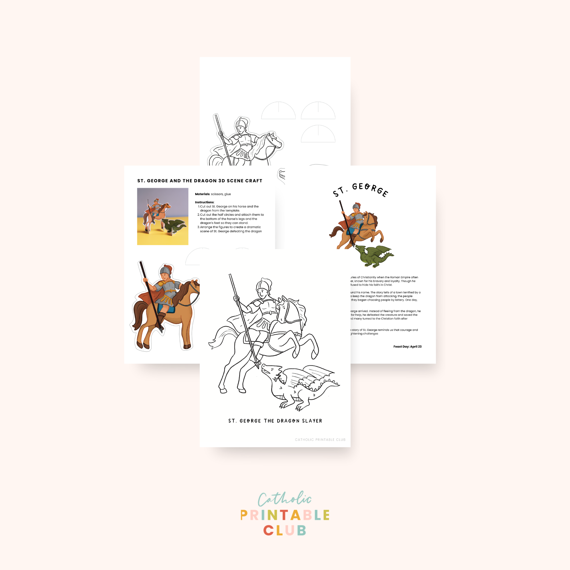 April Printable Pack (Vol. 2) | Catholic Coloring Pages and Crafts