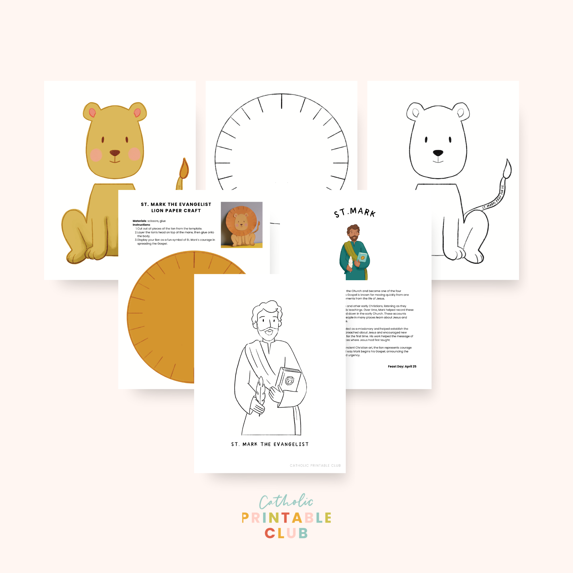 April Printable Pack (Vol. 2) | Catholic Coloring Pages and Crafts