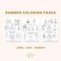 Summer of the Saints Coloring Pages Bundle: June, July, August PDF File, Instant Download