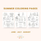 Summer of the Saints Coloring Pages Bundle: June, July, August PDF File, Instant Download
