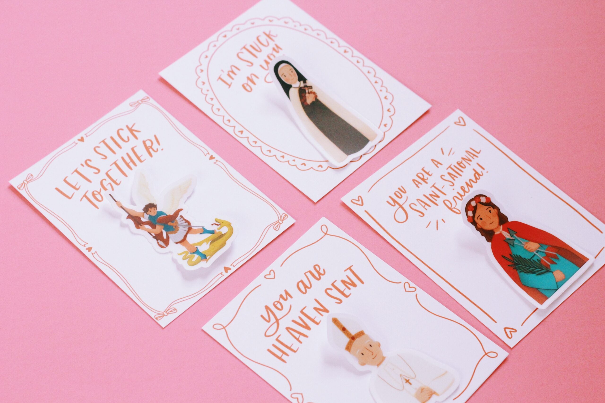 Catholic Valentine Sticker Cards Printable