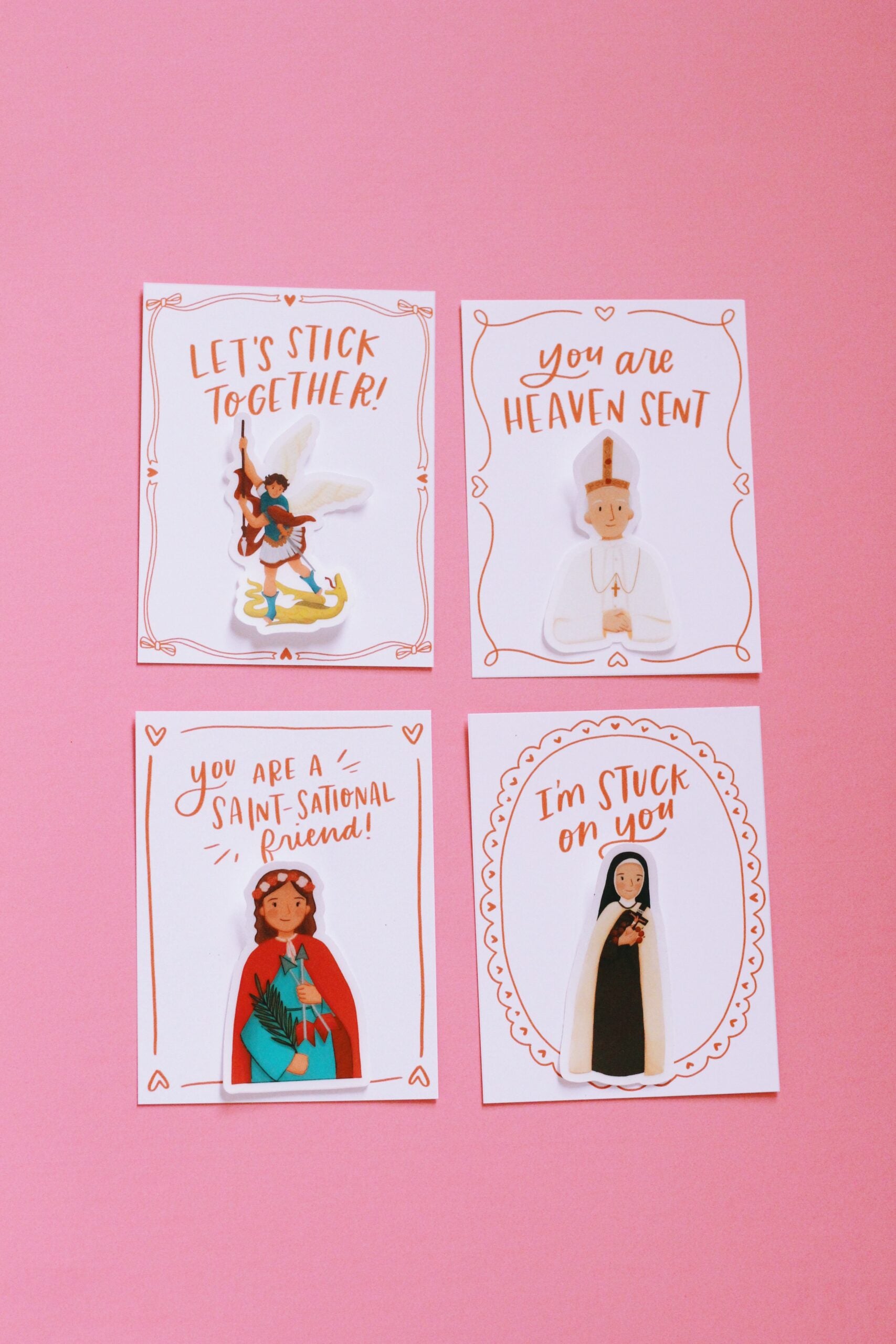 Catholic Valentine Sticker Cards Printable