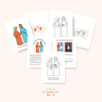 The Visitation of the Blessed Virgin Mary Activity Bundle: Coloring Page & Visitation Peek-Through Craft